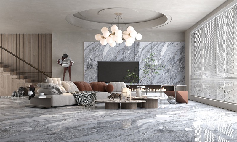 Moderne pietra di porcellana imitazione piastrelle vetrate per muri e pavimenti interni ed esterni