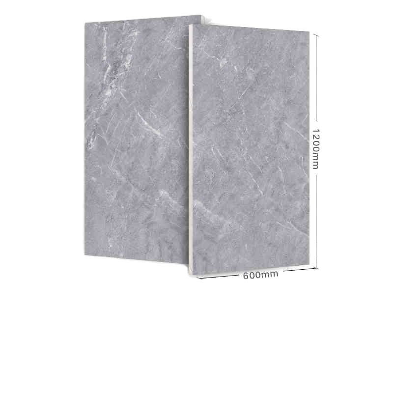 600X1200mm Imitazione di pietra moderna Piastrelle di porcellana vetrata grigia per stanze interne / esterne