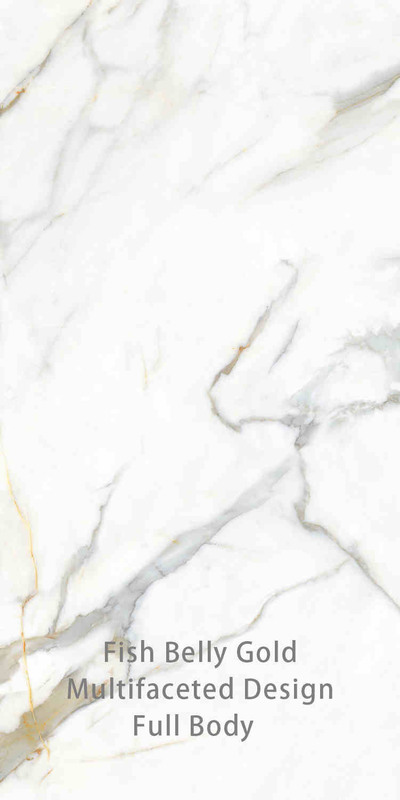 Bianco e oro 900x1800MM Piastrelle di porcellana di superficie rocciosa per decorazioni moderne