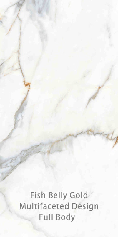 Bianco e oro 900x1800MM Piastrelle di porcellana di superficie rocciosa per decorazioni moderne